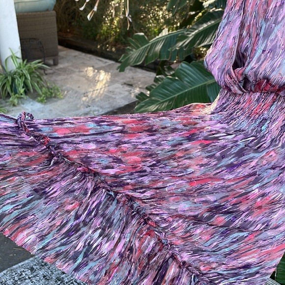 Parker silk full sleeve Bohemian ruffled dress - Picture 4 of 11